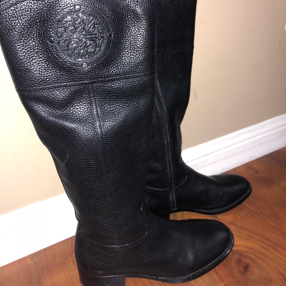 Tory Burch Black Riding Boots